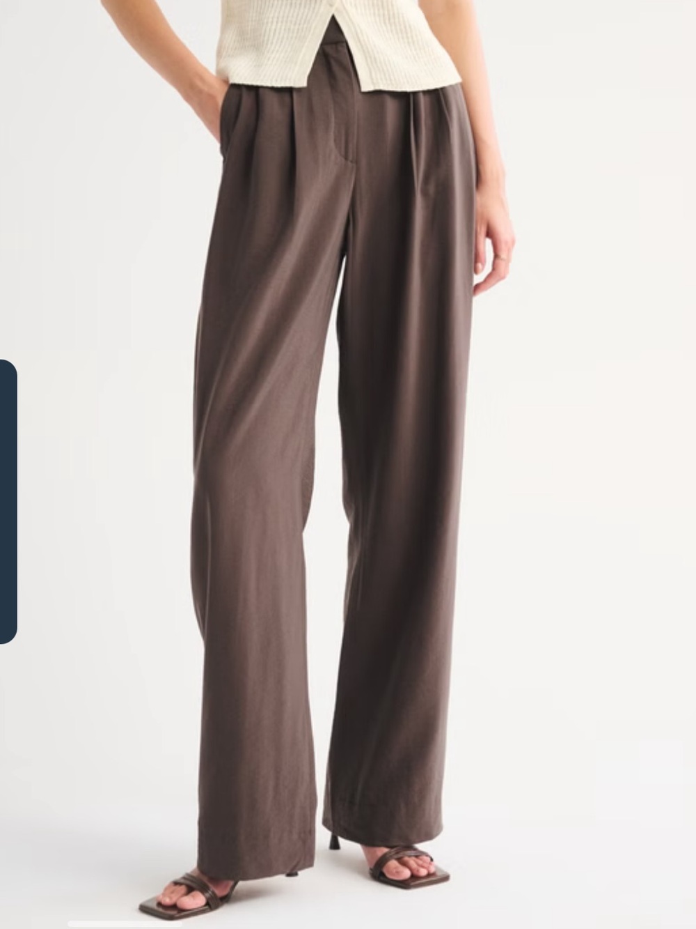 Abercrombie & Fitch Chocolate Brown Pleated Dress Pants